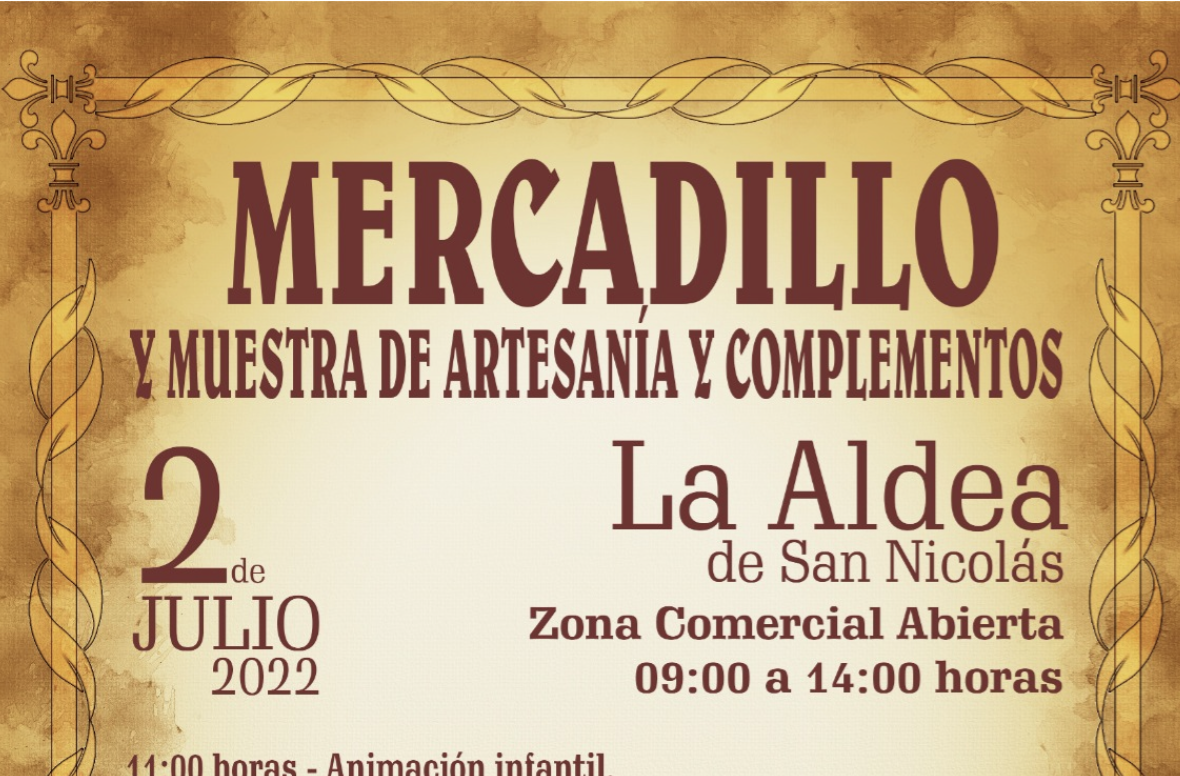 La Aldea celebra una nueva edición del Mercadillo y la Muestra de Artesanía y Complementos el sábado 2 de julio